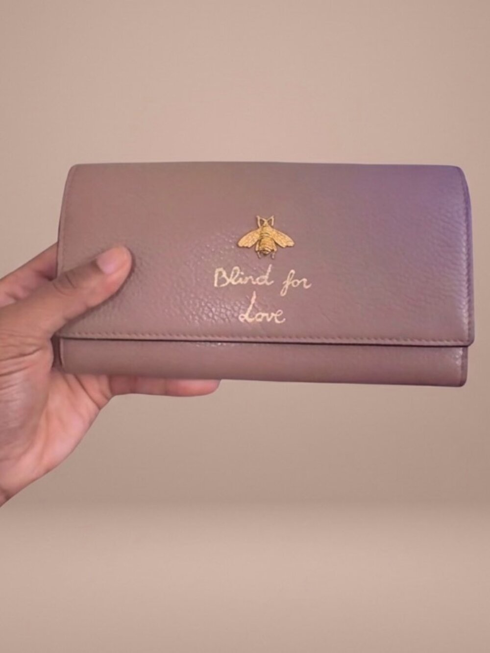Gucci Blind for Love Leather Flap Continental Wallet